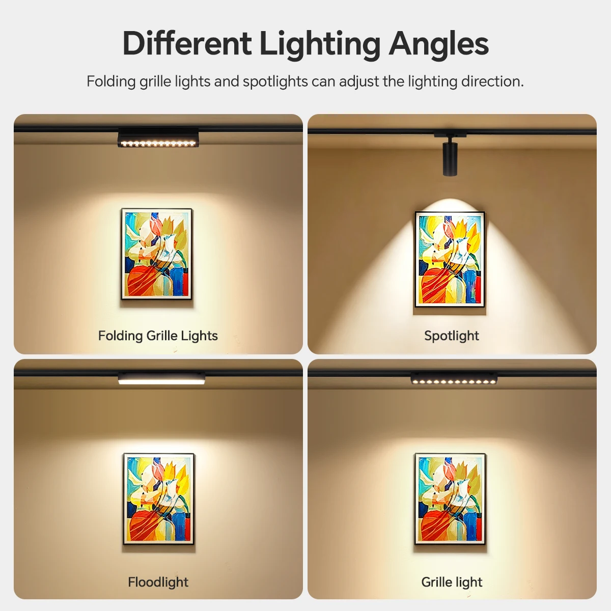LED Magnetic Track Light Grille Flood Lamp Modern Embedded Flexible Linear Fixture LED Spotlight 3 Color CCT Advertising Decor