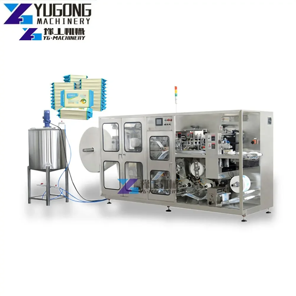 Wet Wipes Machinery Supplier Single Pack Wet Wipe Machine Production Automatic Wet Wipes Lid Applicator Machine Line