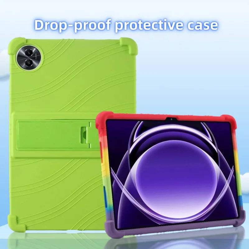 Capa de suporte ajustável para oppo realme pad 2 lite 2024 10.95 polegadas multi-ângulos tablet capa crianças seguro silicone macio à prova de choque