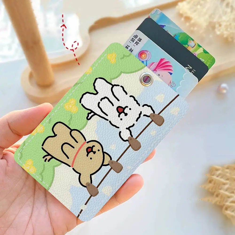 Cute Cartoon Puppy M-maltese Game Access Card Holder With Keychain - Executive Protection For Bank Card,Subway, Bus Card Case