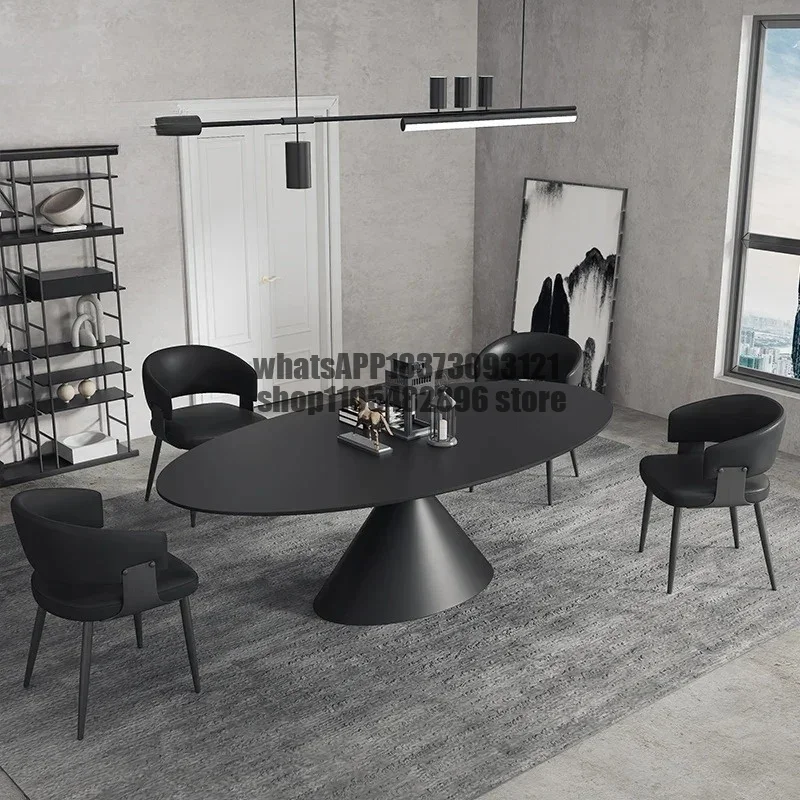 Italian Design Modern Dining Table Party Unique Luxury Black Center Dining Table Living Room Mesas De Jantar Home Furniture