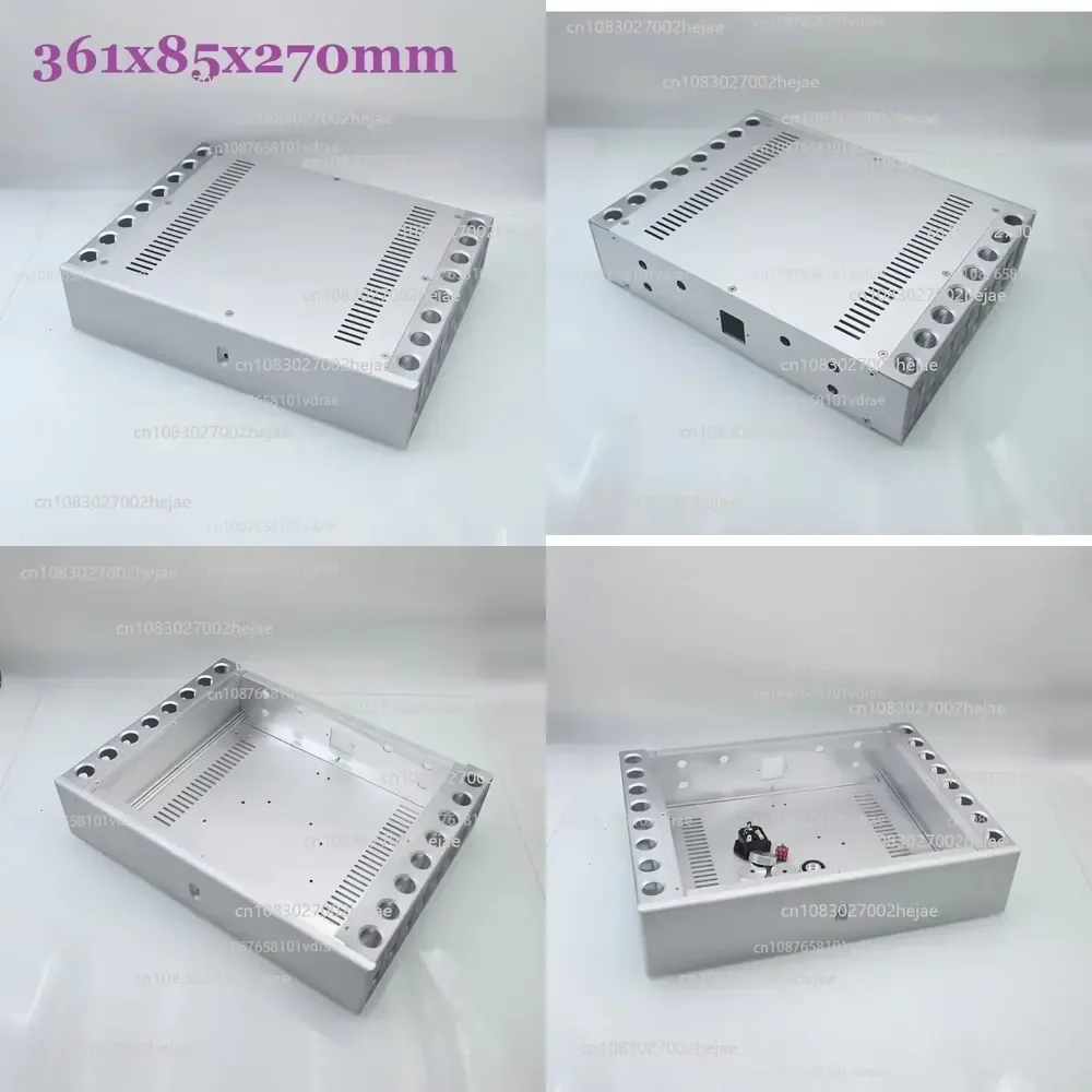 DIY Anodized Aluminum Chassis Preamp Amplifier Case Hi End DAC Decoder Shell Heatsink Hifi Amp Housing Sandblaste BZ3608C