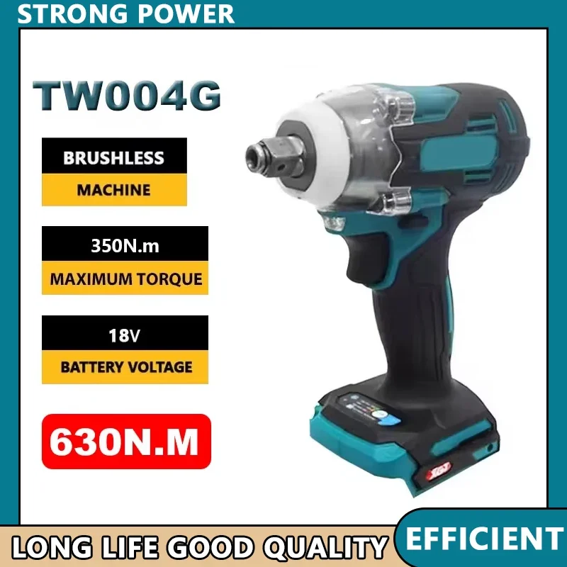 صالح ماكيتا TW004G 630N.m فرش مفك آلة مفك كهربائي لاسلكي قابلة للشحن الحفر سائق بطارية 18 فولت