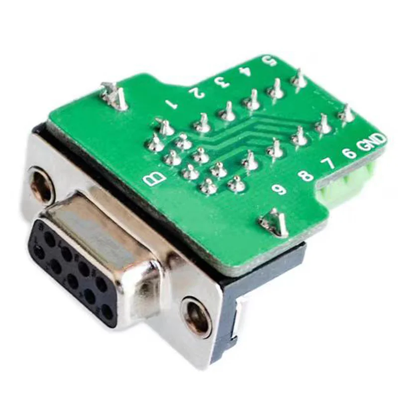 DB9 männlich weiblich lötfreier serieller Kabeladapter mit Gehäuse 485-Stecker RS232 COM-Adapterklemmen