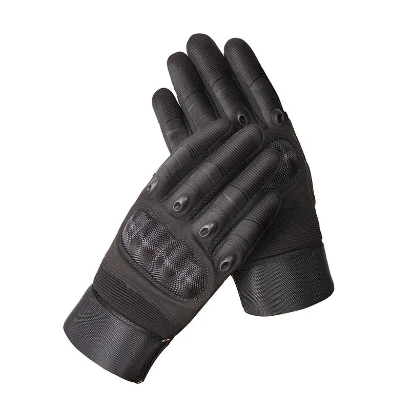 Men's Motorcycle Glove Tactical Full-Finger Fleece Shell Gloves for Sports Outdoor Cycling - Anti-Slip, Durable, and Touchscreen