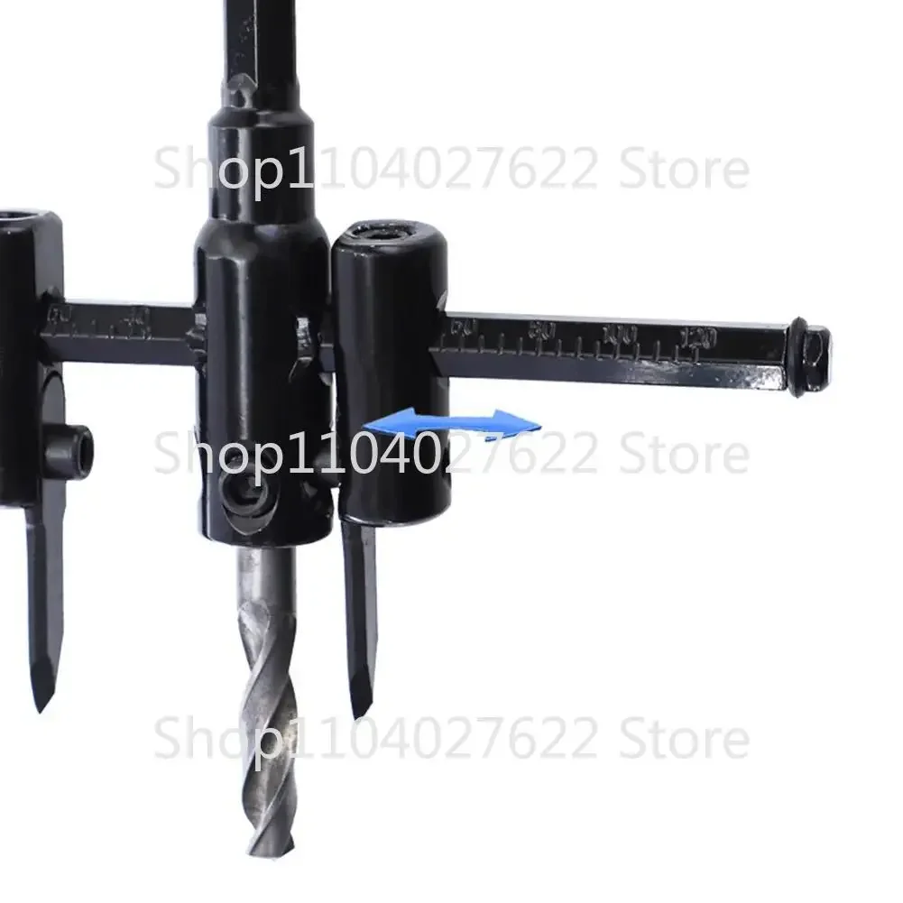 Adjustable Metal Wood Circle Hole Saw Drill Bit Cutter Kit DIY Tool 30mm-120mm 30mm-200mm 30mm-300mm Black Alloy Blade