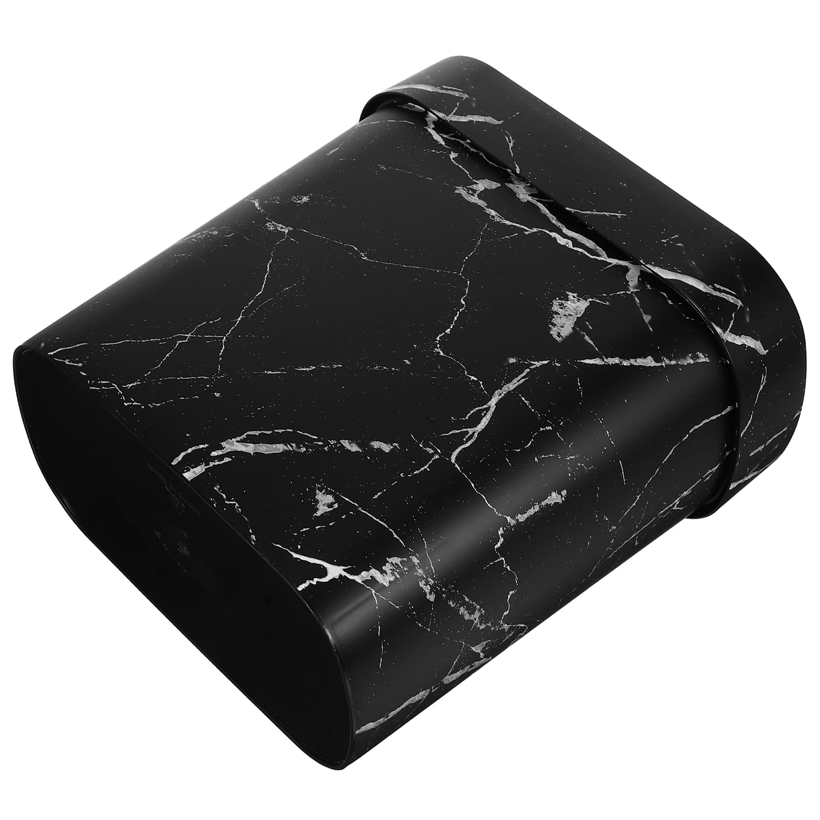

Marbled Trash Can Narrow Bathroom Wastebasket Design Pattern Garbage Bin Plastic