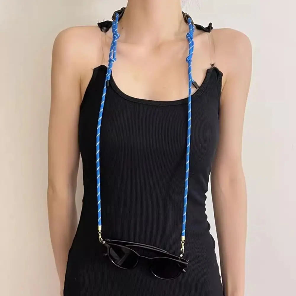 مكافحة سقوط حبل نايلون سلسلة النظارة نسج الرقبة حزام سلسلة النظارات الحبل الملونة نظارات تخزين الحبل #5