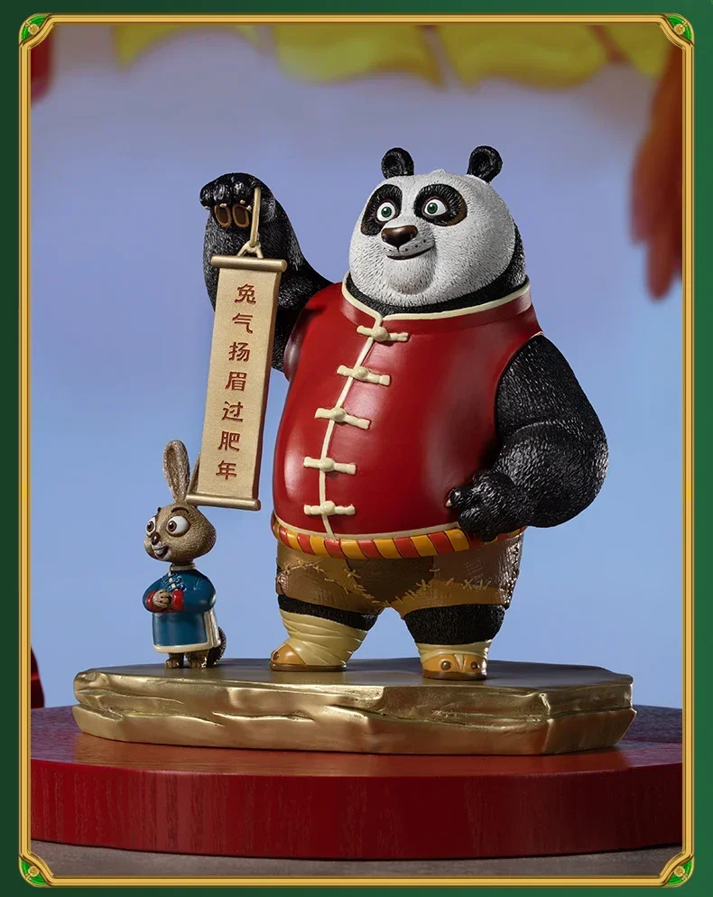 Copper Craft Chinese Cartoon Film Character Kung Fu Panda Cute Bronze Statue Panda 