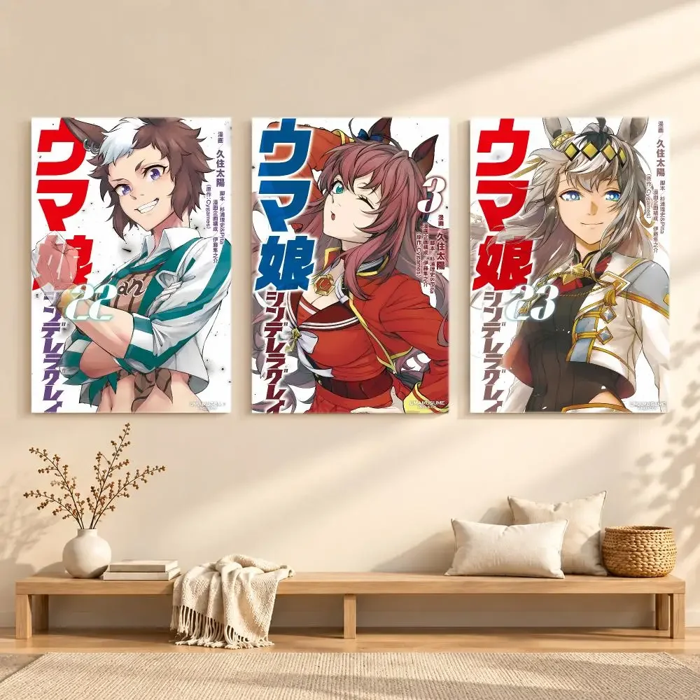 Sports manga Uma Musume Cinderella Gray Poster Series Print Unframed Aesthetic Wall Decor Gift Living Room Bedroom