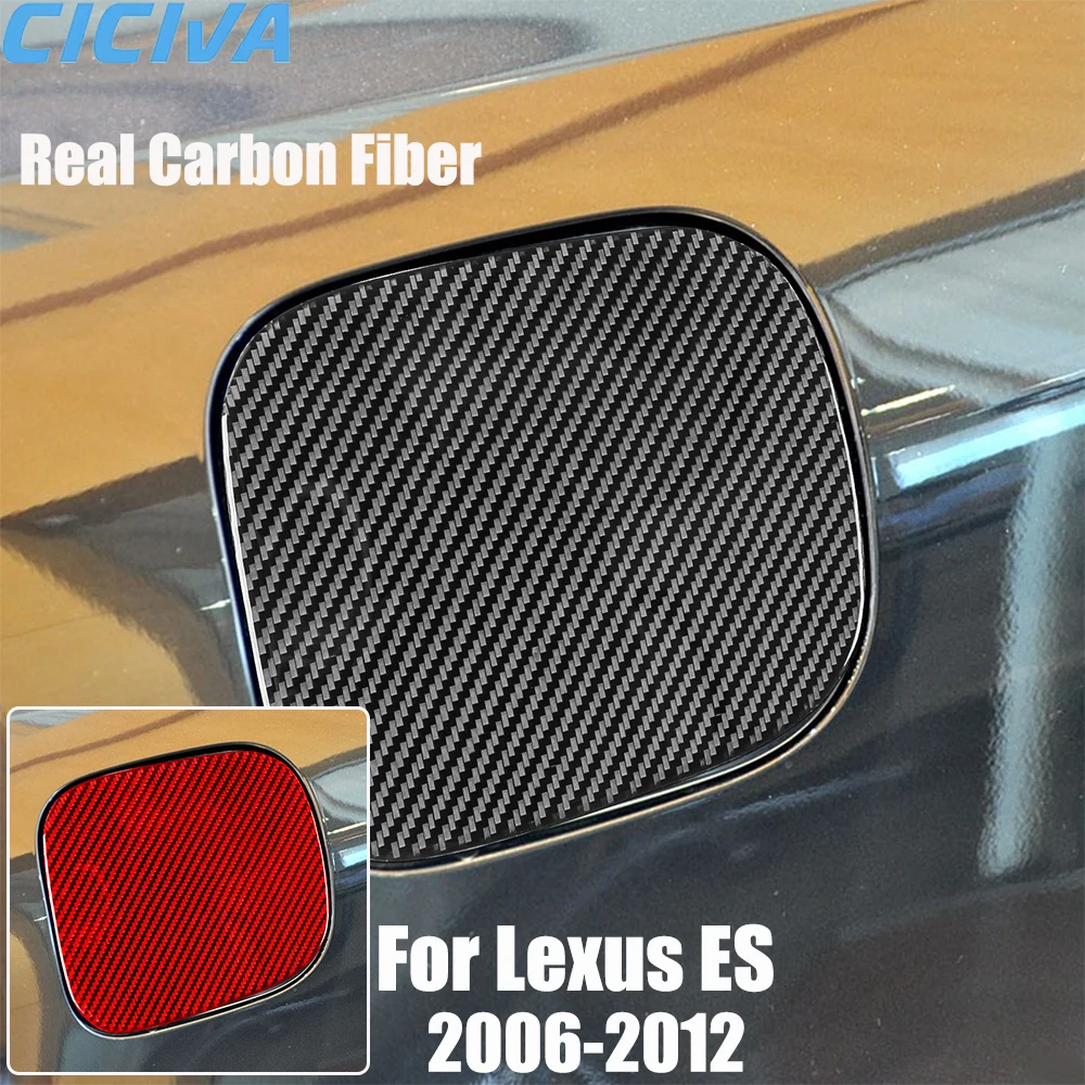 

Real Carbon Fiber Car Accessories Fuel Tank Cap Trim Cover Soft Sticker For Lexus ES240 ES350 2006 2007 2008 2009 2010 2011 2012