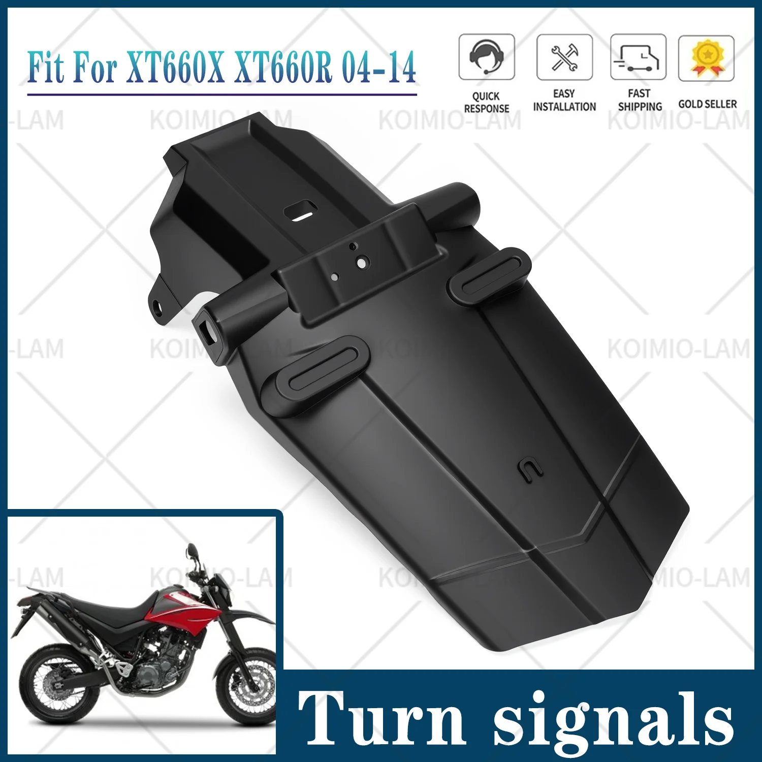 Ajuste para YAMAHA XT660X XT660R 2004 - 2014 guardabarros trasero de motocicleta marco de placa de matrícula XT660 X R