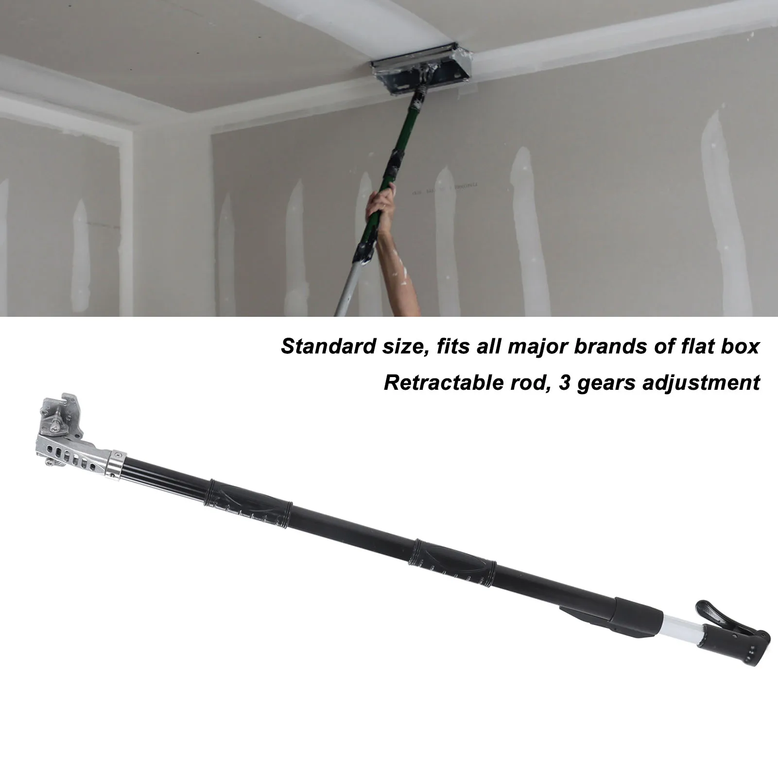 Finishing Box Handle Retractable Flat Box Handle Adjustable Anodized Aluminum Wallboard Finishing Box Handle Flat Box Handle