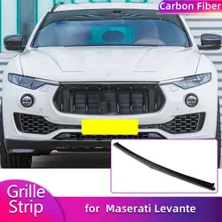 Carbon Fiber Front Bumper Grill Strip for Maserati Levante Base S Sport 2016-2021 Car Front Mesh Grill Grille Trim Body Kit