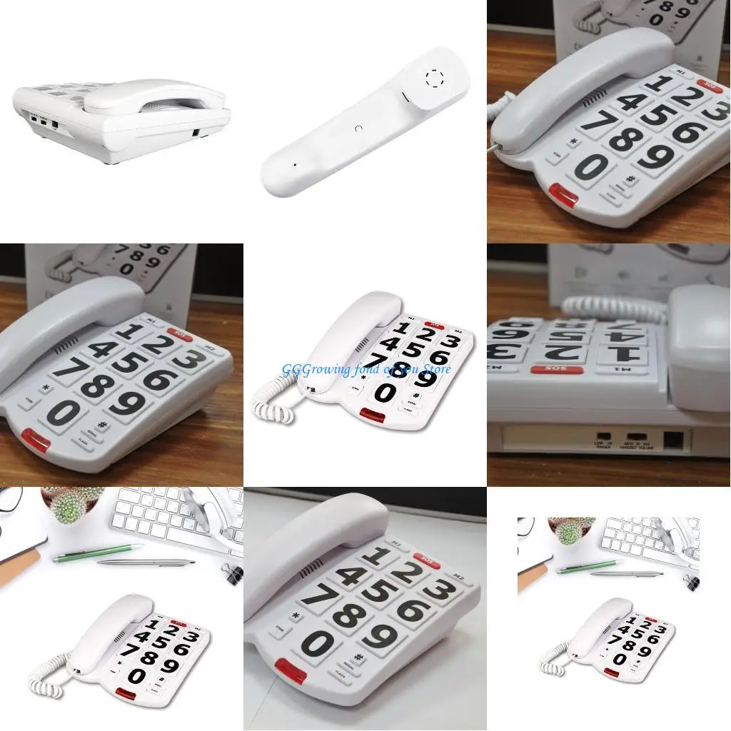 H9EB Landline Phones Fixed Telephone for Office Home Bathroom Emegency Telephone