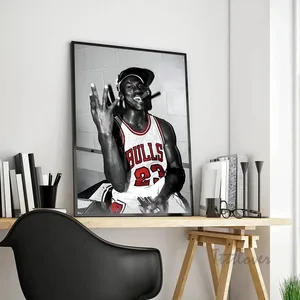 Leinwand Basketballspieler Gemälde, Poster, Druck, Haus, Wohnzimmer, Schlafzimmer, Bar, Restaurant, Kaffee, Michael, J-Jordanien Hauptverkäufe Michael Jordan - №2