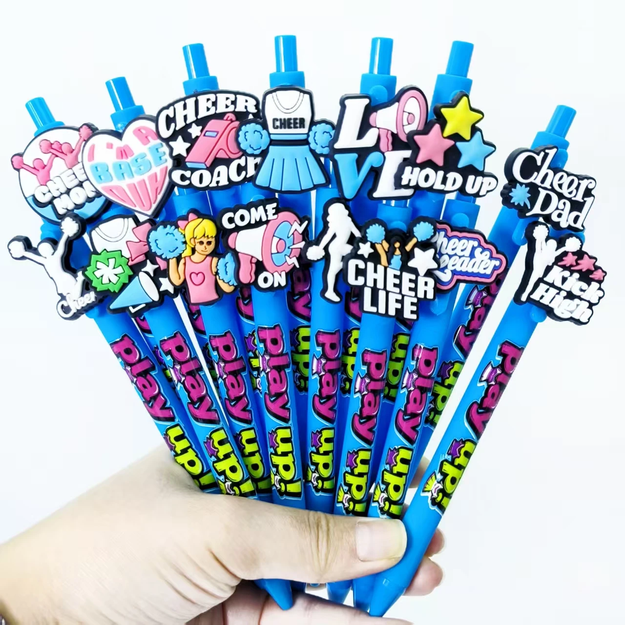 

10/20 шт., забавная шариковая ручка с нашивкой для болельщиков, креативная шариковая ручка с тематическим пресом для болельщиков, черная шариковая ручка