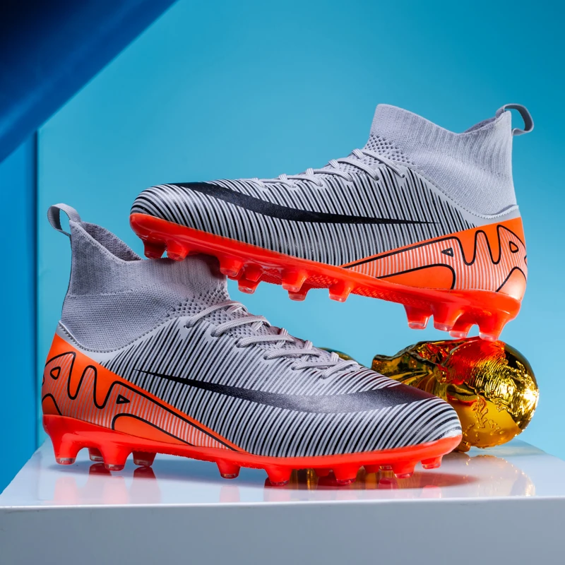 Adult Soccer Cleats Men Lightweight Football Boots Breathable Professional Sneaker Sport Athletic Ground Football Shoes