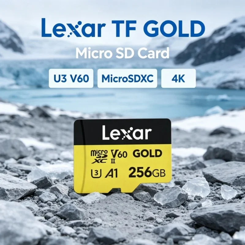 Lexar TF GOLD Professional 128GB 256GB microSDXC TF Card A1 C10 U3 V60 Memory Card 4K SD Card for Switch