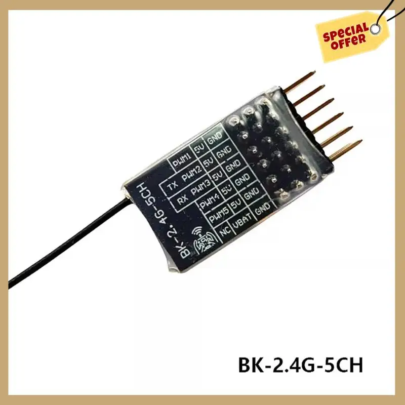 ELRS 2,4 ГГц 5-канальный ШИМ-приемник Expresslrs с 2Dbi 2,4G медная трубчатая антенна Протокол ШИМ/CRSF для RC FPV Дрон с фиксированным крылом-WMAN