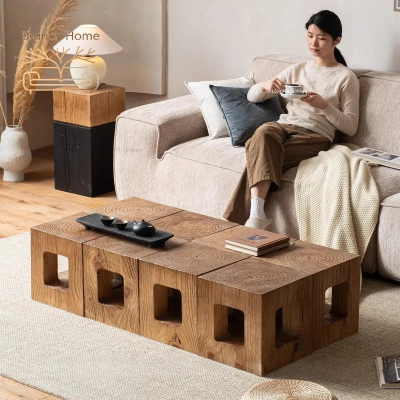 Luxury Wood Coffee Table Modern Living Room Designer Unique Writing Moving Side Table Standing Mesas Bajas Trendy Furniture