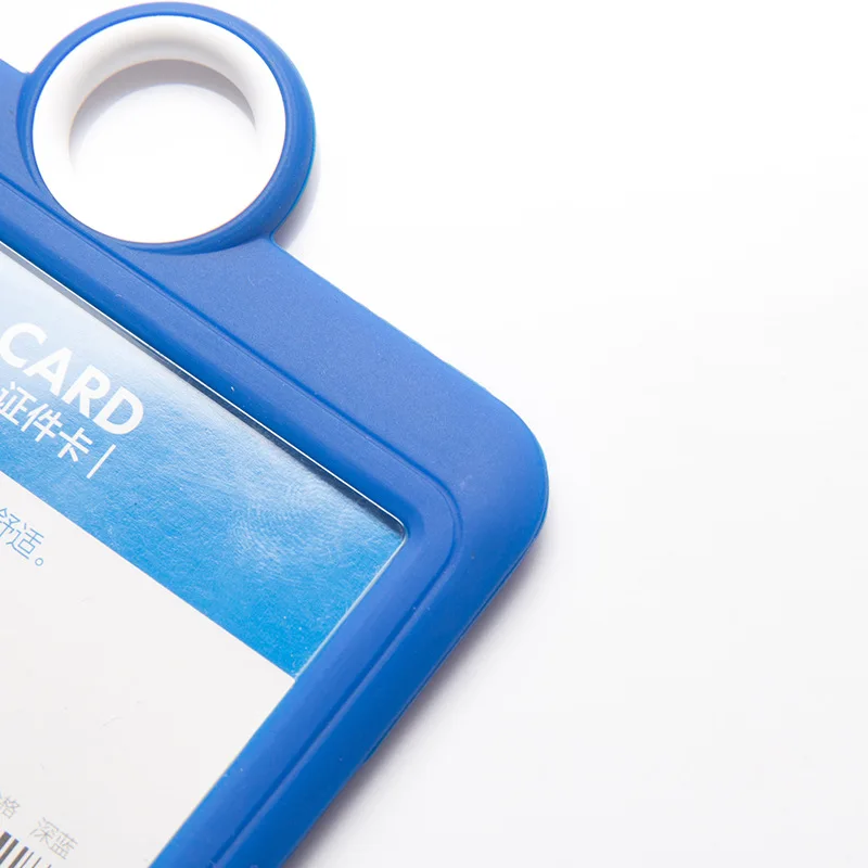 Soft Anti Fall Work ID Badge Clip Neck Rope Lanyard Standard Silicone Card Bag Transparent Cardholder For ID Card Student Card