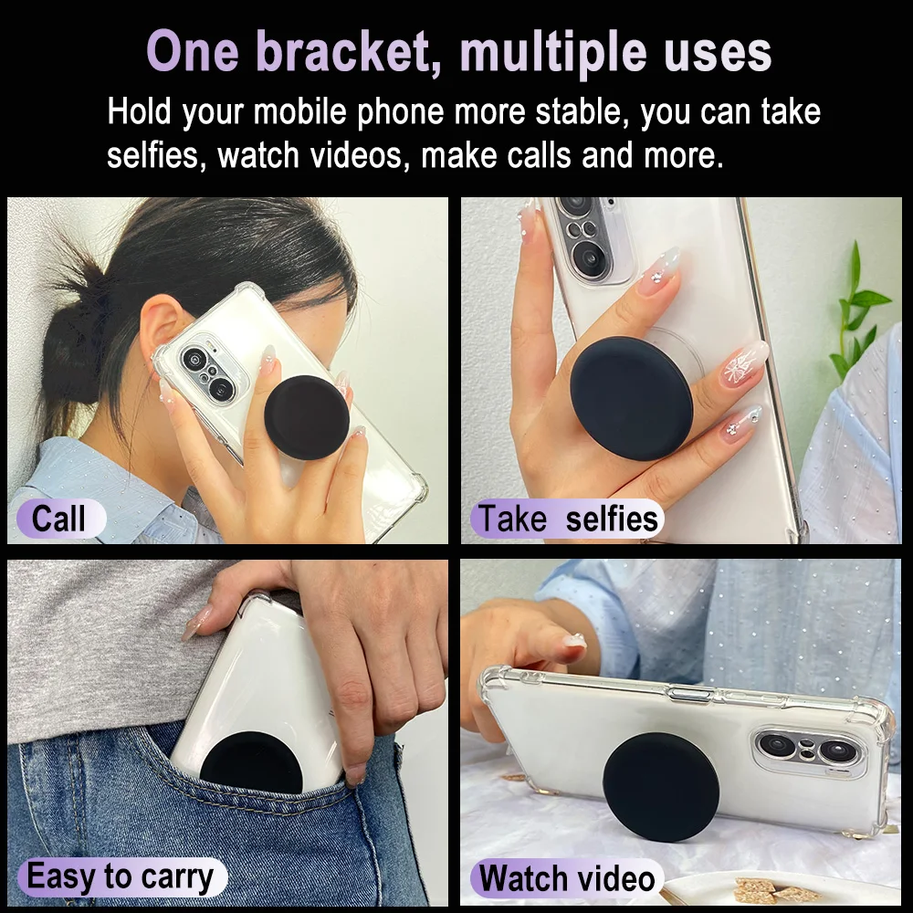 Grippopso Silicone Round Popping Grip tok Sockets Finger Ring Holder Phone Holder Griptok Stand Cellphone Accessories bracket image 4