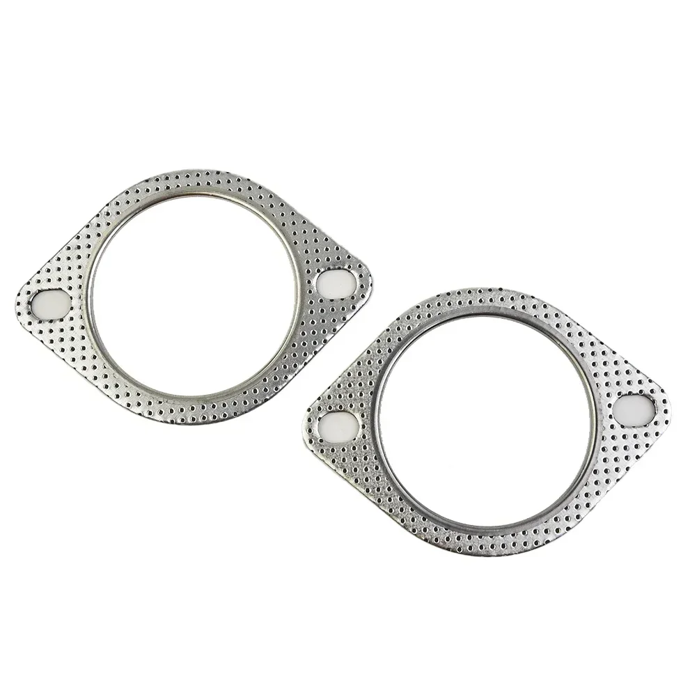 Downpipe Flange Gasket Exhaust System 76mm Accessories Metal Parts Reinforced 2 Bolt 2* 3