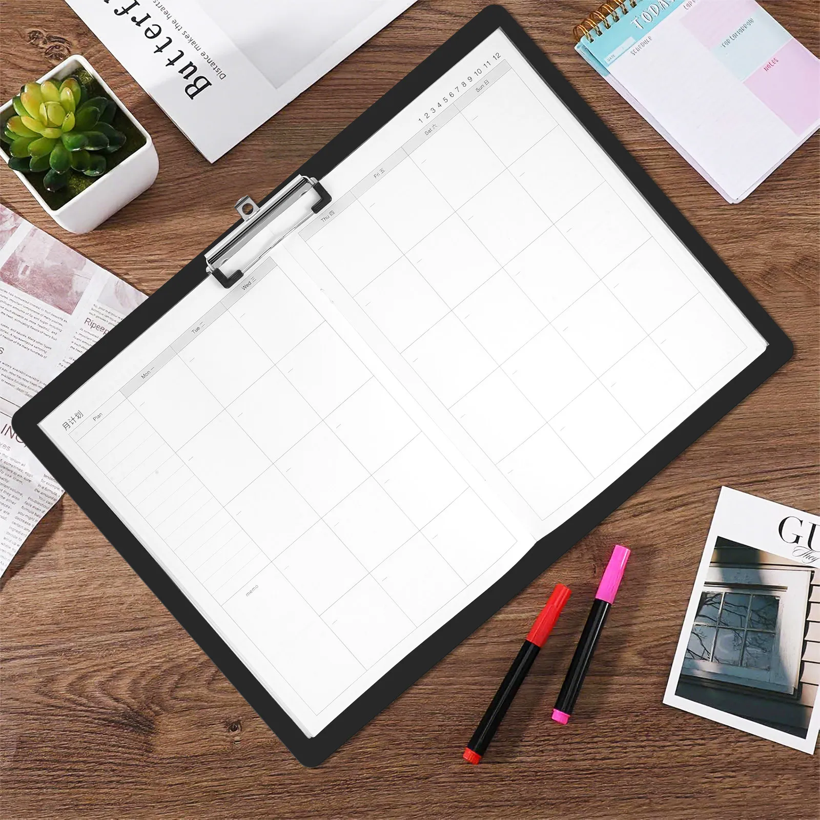 

A3 Clipboard Plastic Horizontal Thick Clip Board Large Writing Surface Document Holder Office School Drawing Clipboard