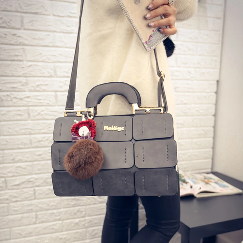 Square Plaid Clutch Women PU Leather Handbag Tassel Top-handle Bag Luxury Shoulder Bag Large Capacity Lady Tote Design Purse