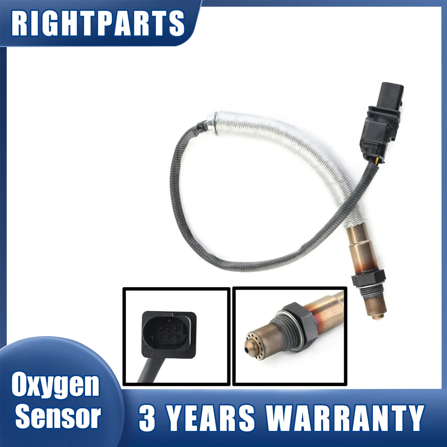 RIGHTPARTS 11787570104 Lambda O2 Oxygen Sensor  025801713 For BMW E81 E82 E84 E87 E88 E90 E91 E92 E93 1 3 X1 120i 320i 18i 05-15