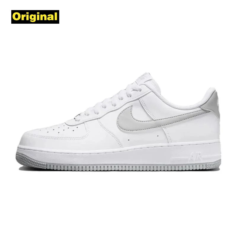 Nike AIR FORCE 1 '07 รองเท้าผู้ชาย 2024 ฤดูใบไม้ร่วงแนวโน้มแฟชั่นยอดนิยมสบายเบาะกีฬารองเท้าลําลอง FJ4146-100