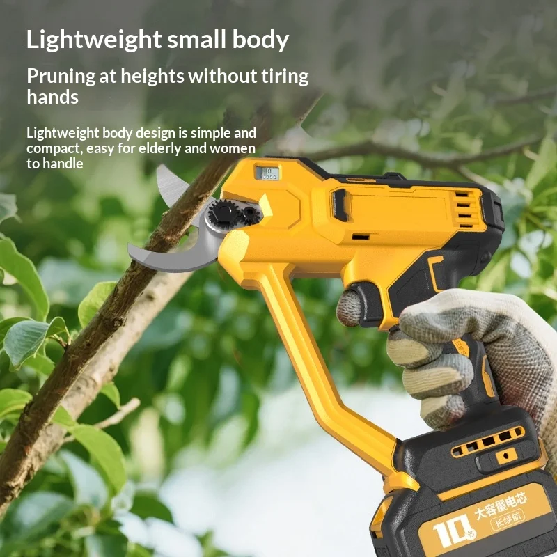 

Dw Digital Display Adjustable Brushless Electric Pruning Shears Garden Fruit Trees High Branches Lithium Battery Electric Shears