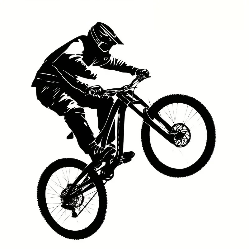 Boy Riding A Bike Funny Waterproof Vinyl Bumper Sticker Exterior Auto Decal Decor Accessories Car Motorcycle Truck Window Laptop