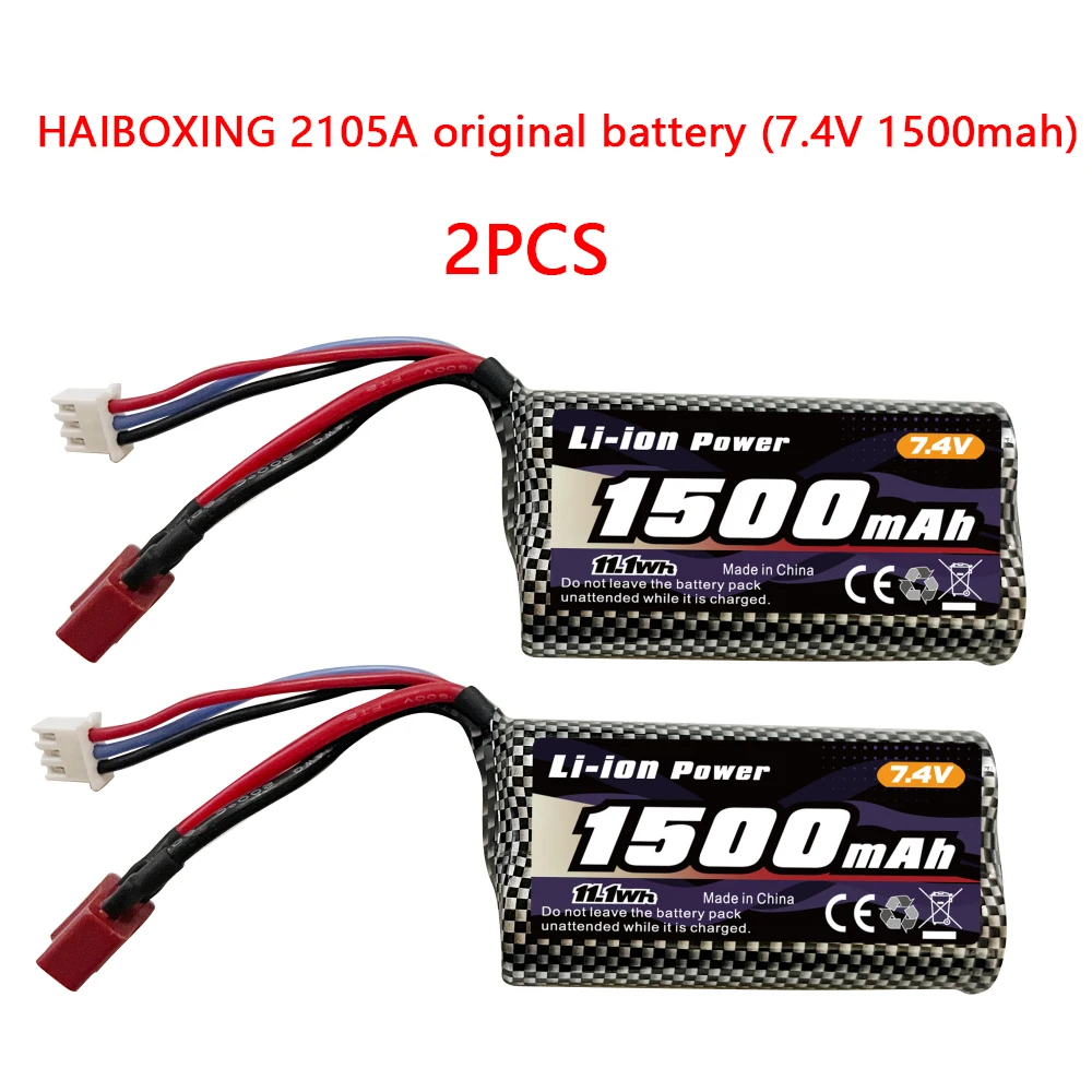 7.4 1500 mAh original battery for HAIBOXING T10/2105A RC car accessories Remote Control Car Battery