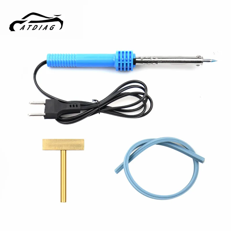 Newest 40W LCD flat wire welding tool LCD screen wire hot pressing head T-shaped all copper electric soldering iron head