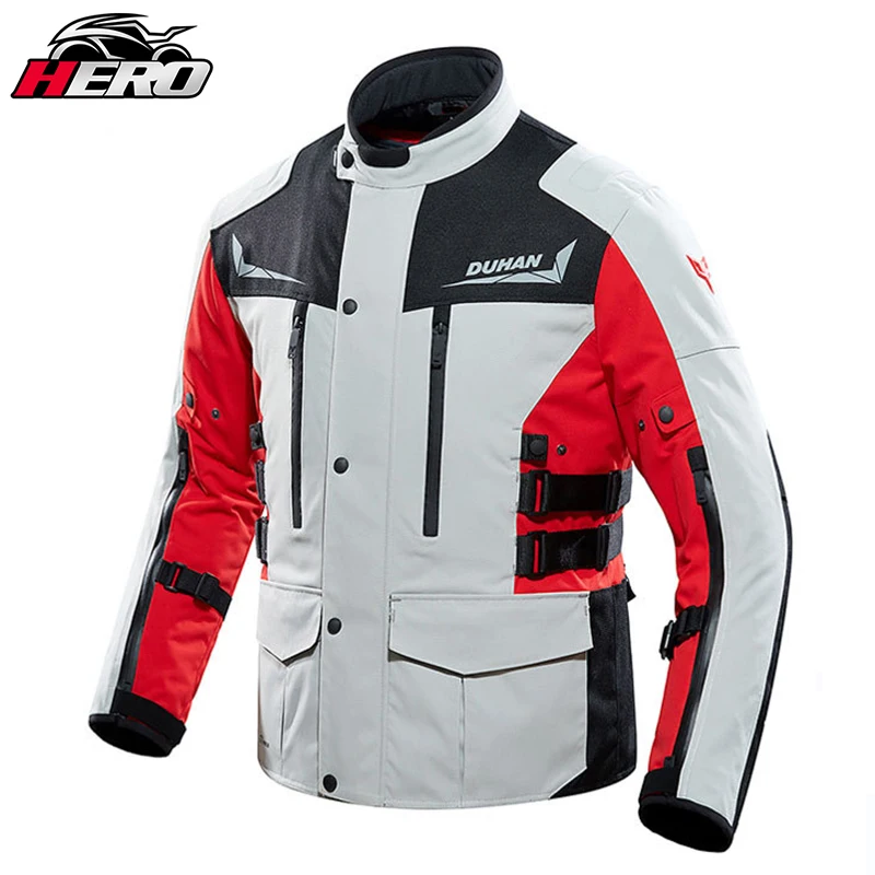 

DUHAN Motorcycle Heating Jacket Men Motocross Jacket Waterproof Winter Moto Cycling Chaqueta Body Protection Cold-proof Suit