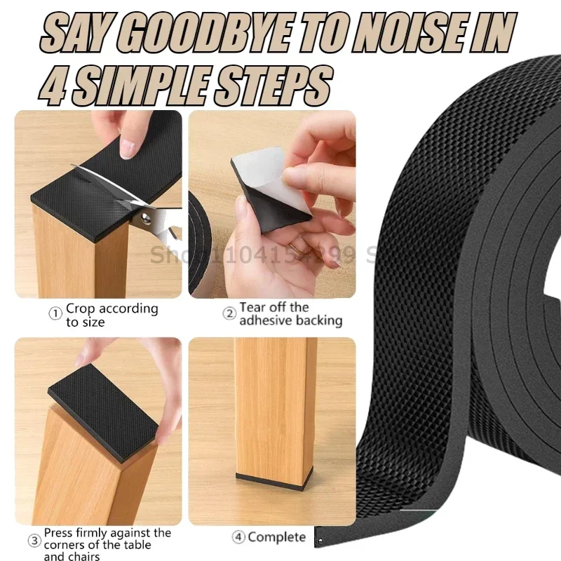 DIY Anti-slip Furniture Pads Mute Mats Bumper Damper Thick Non-Slip Pad Foot Cover Self Adhesive Table Chair Foot Protection Pad
