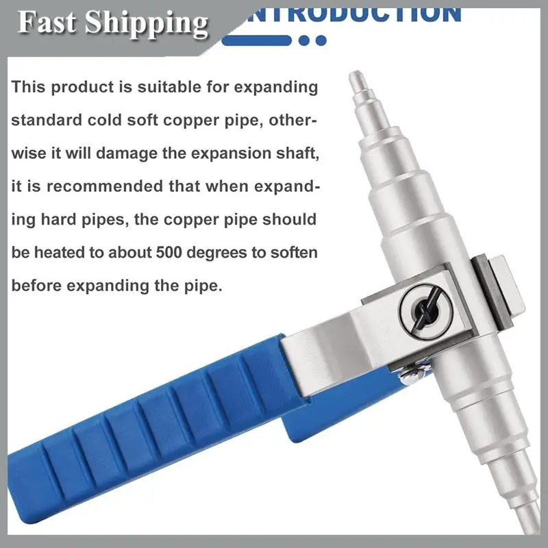 

A91P Soft Copper Pipe Tube Expander Universal Hand Tool Manual Refrigeration Tube Expander Kit 3/8In,1/2In,5/8In,3/4In,7/8In