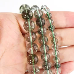 Green Ghost Crystals Phantom Quartz Round Spacer Beads For Jewelry Making DIY Handmade Bracelets Necklaces Accessories 6 8 10mm