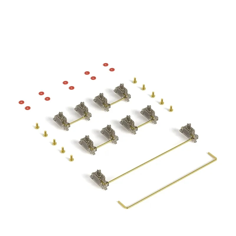 Gateron Ink V2 Stabilizer Smokey PCB Mount Screw in Stabilizers Pre-clipped with Patent Non-Dropping Wire Screw-in Stabilisers