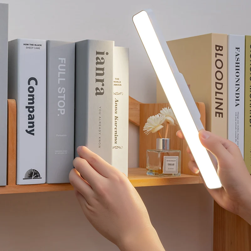 LED Table Lamp Magnetic Hanging USB Rechargeable Desk Lamp 3 Color Reading Light Dimmable Cabinet Closet Wardrobe Night Light