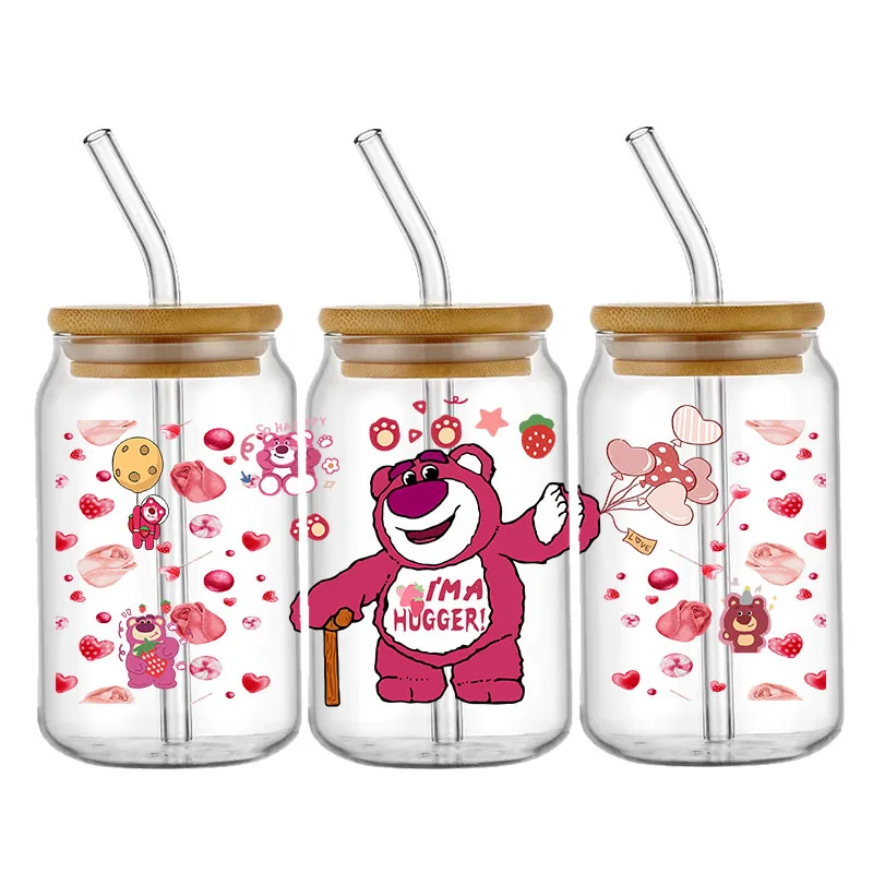 Imagem -03 - Disney Toy Story Etiqueta Personalizada Faça Você Mesmo Impermeável Tumbler Stencil Dtf Caneca Adesivo Envolvimento uv 16oz Lotso