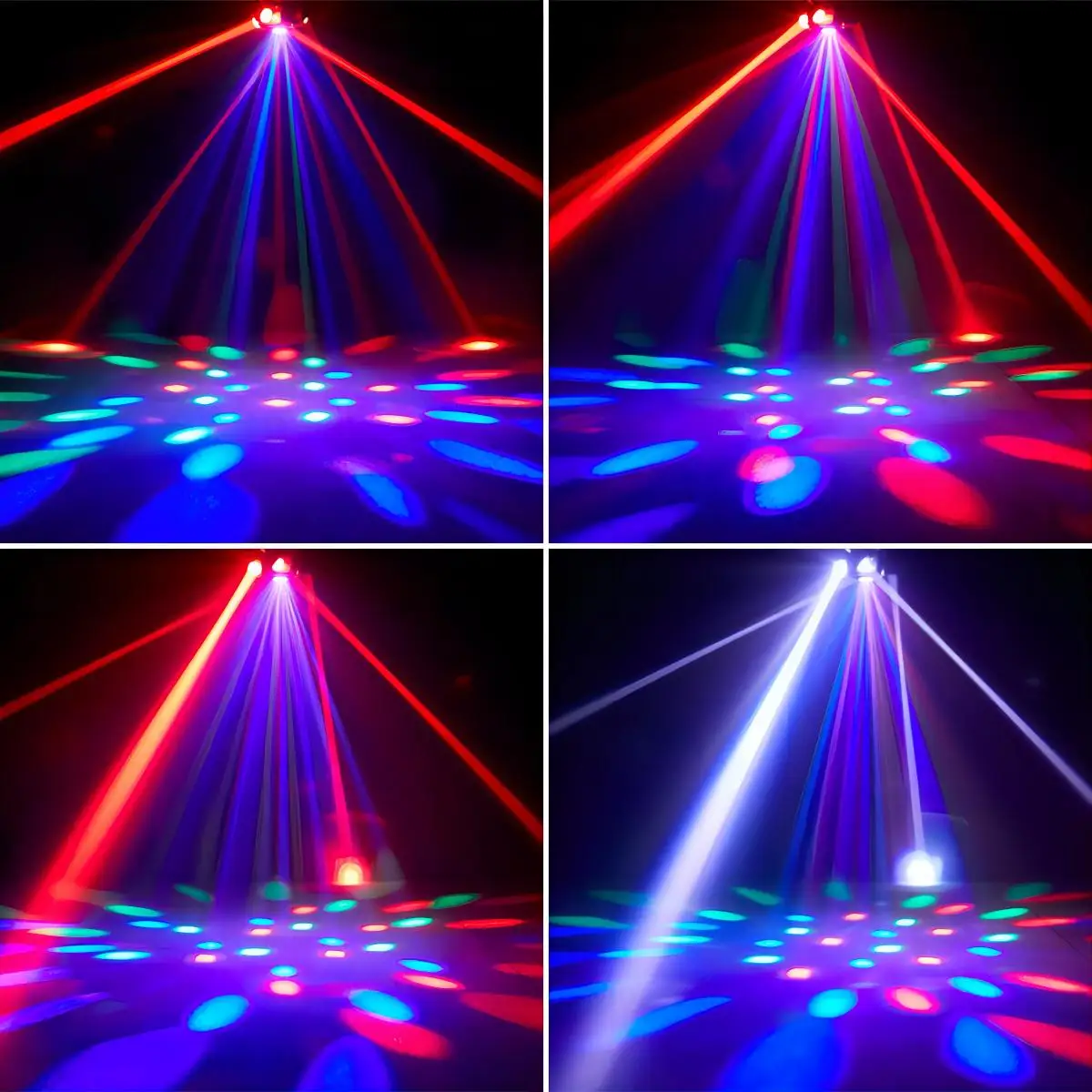 Professional 90W Moving Head Light with Laser Effect RGB DJ Stage Lighting DMX512 Sound Active for Club Disco Party Events