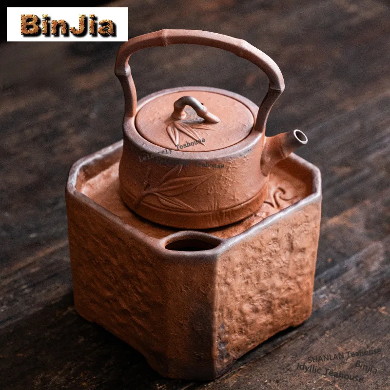 650ml Old Rock Mud Jianshui Tea Wash Bowl Writing-brush Washer Water Washing Slag Tank Household Chaxi Equipment Decoration Gift