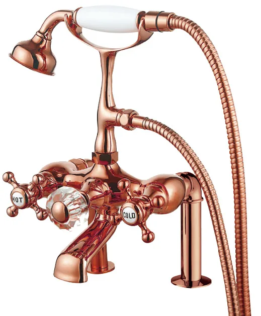 صنبور دش أوروبي عتيق من التيتانيوم والنحاس بالكامل، دش ساخن وبارد، دش