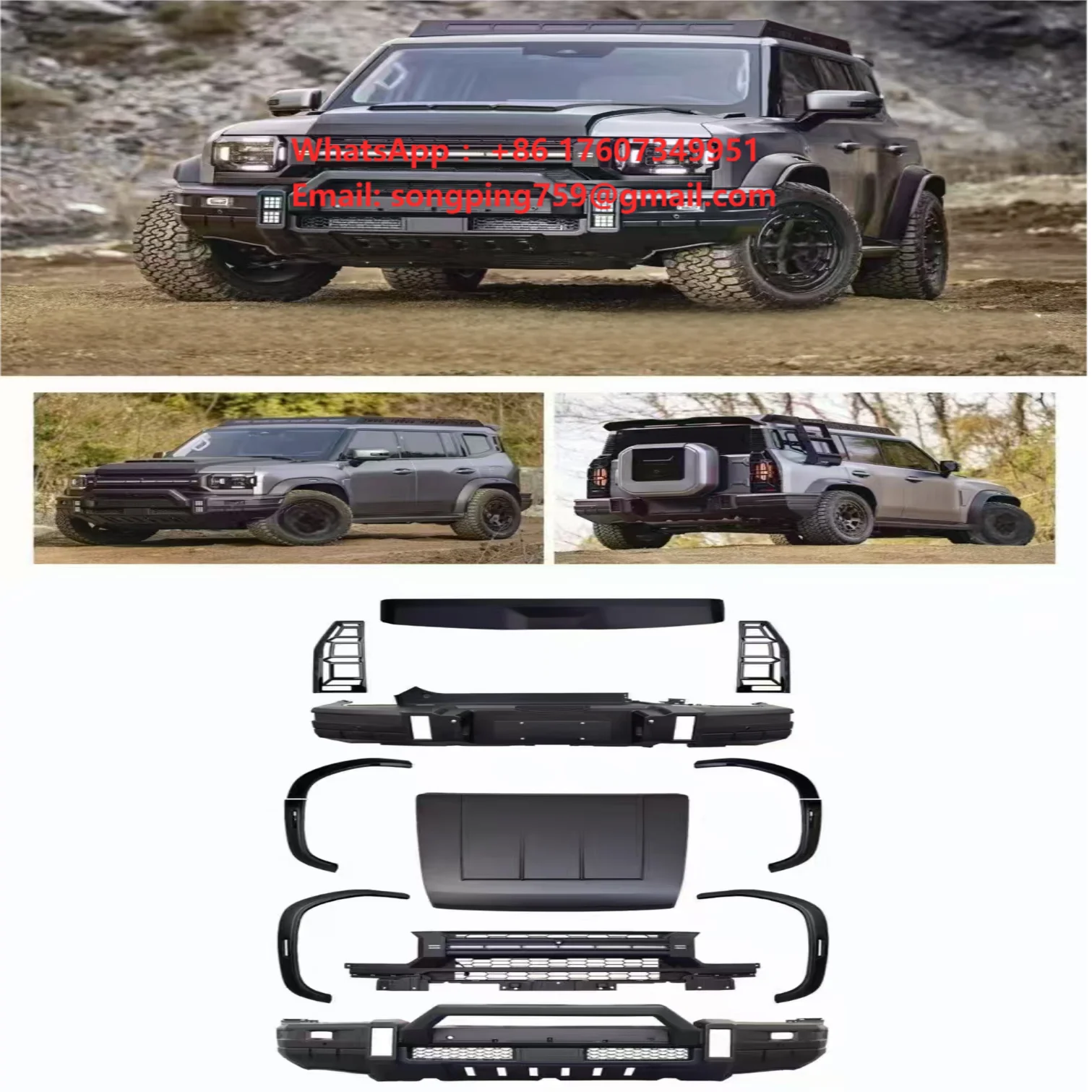 Mars Explorer off Road Bumper & Tow Hook Body Kit for Chery Jetour T2 2023-2025 SUV Retrofit Upgrade Off Road Body Kit