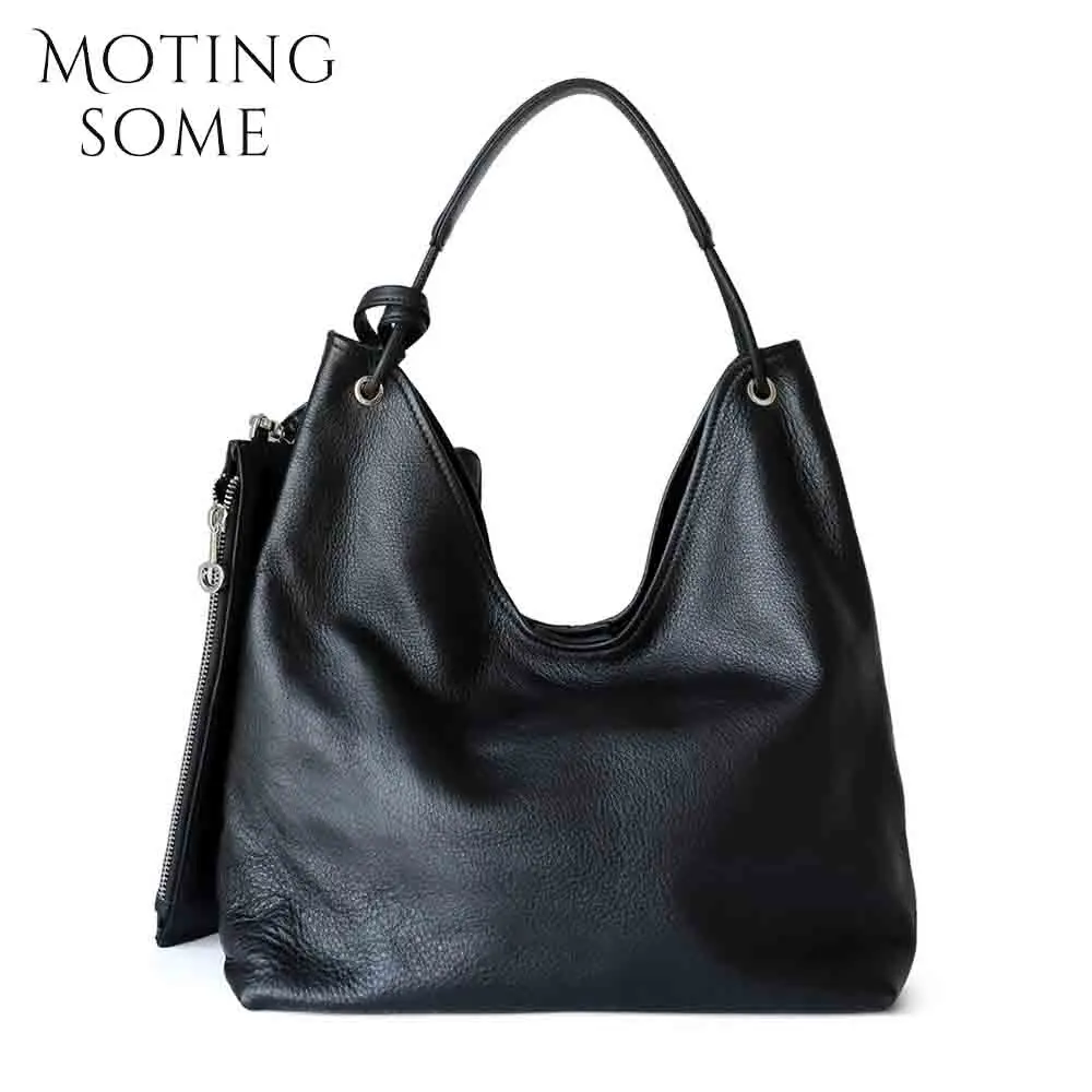 

Motingsome Minimalism Oversize Leather Tote Woman Bag Portable Underarm Shoulder Handbag Luxury Cowhide Ladies Purse 2024 New