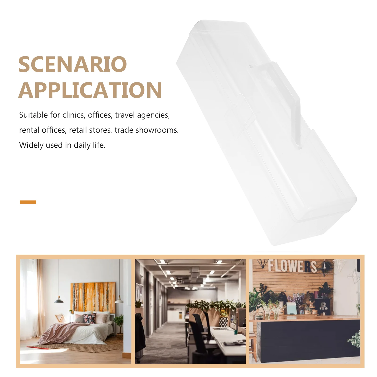 

Sturdy Flip Top Card Organizer Box Large Capacity Transparent Storage for Trading Cards Game Cards Business Card Case Portable