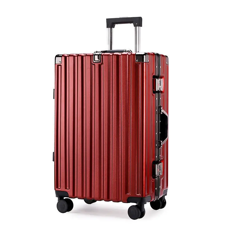 Equipaje con marco de aluminio y rueda Universal, Maleta de viaje de tamaño medio, con contraseña, a la moda, novedad